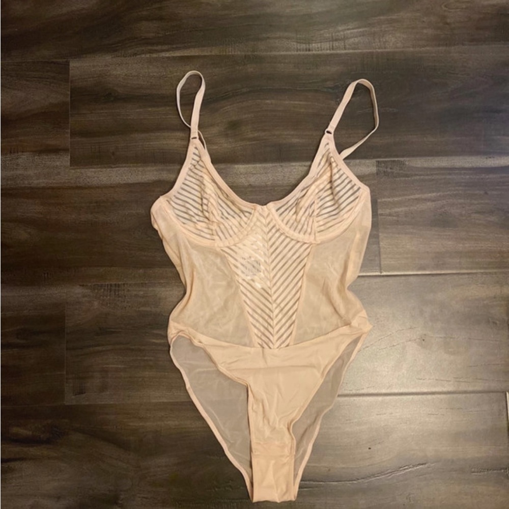 Forever 21 Blush Sheer Bodysuit